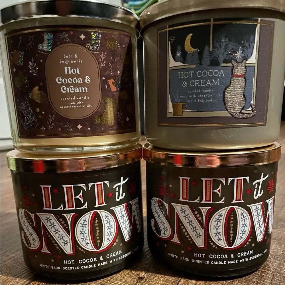 4 Bath & Body Works 3-wick Candles